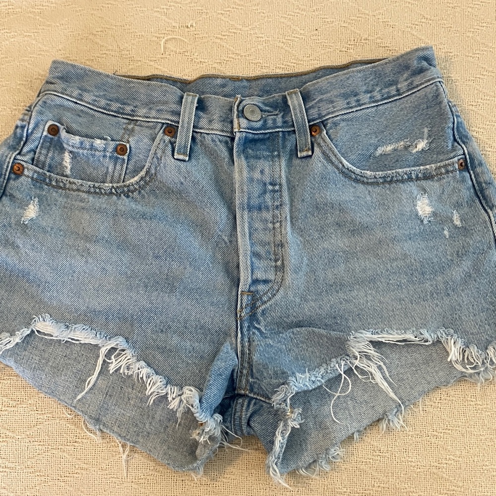 Levi's Light Blue Jean Shorts
